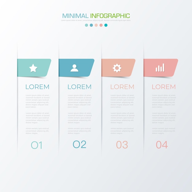 Business infographic template the concept is circle option step with icon vector design