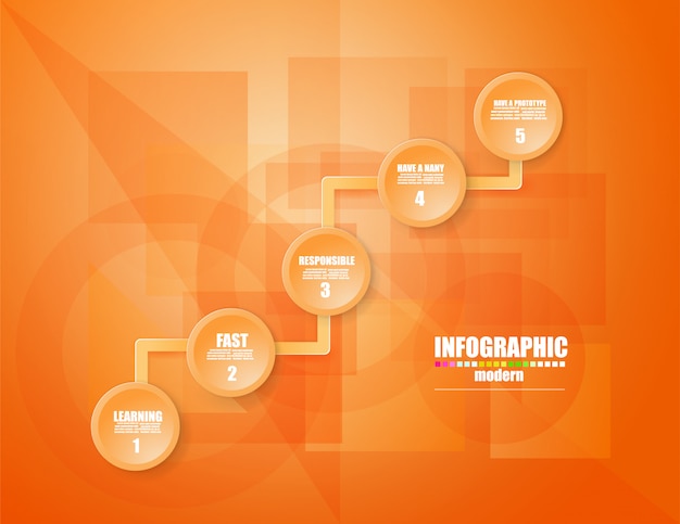 Business infographic template the concept the stair steps. Step up.