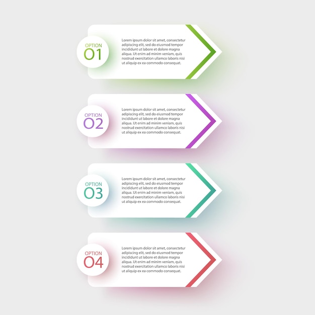 Business Infographic template Design with numbers 4 options or steps template design of vector ill