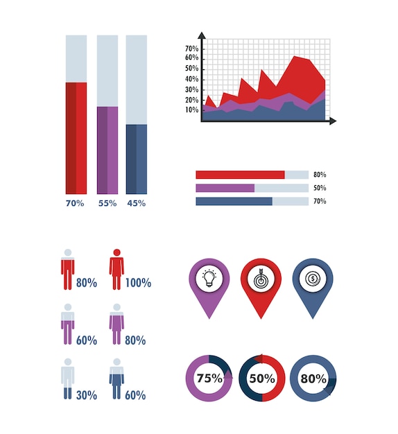 business infographic template icons