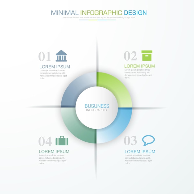 Business infographic template vector design