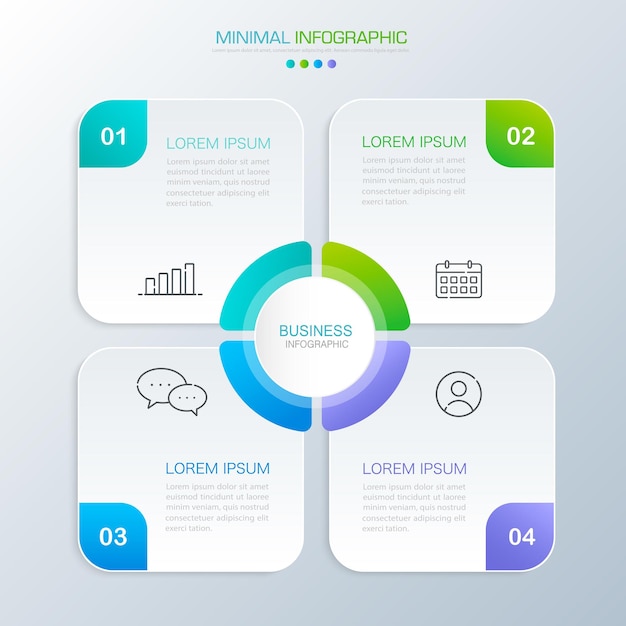 Business infographic template with icon vector design illustration