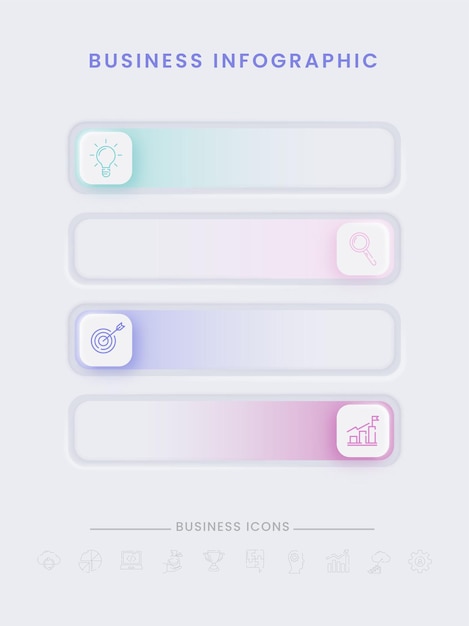 Business Infographic Timeline elements On Gray