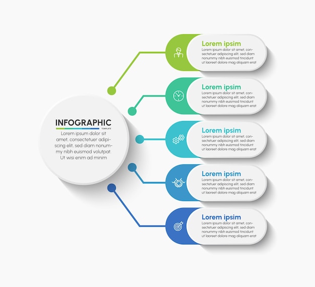 Business infographic timeline icons designed for abstract background template