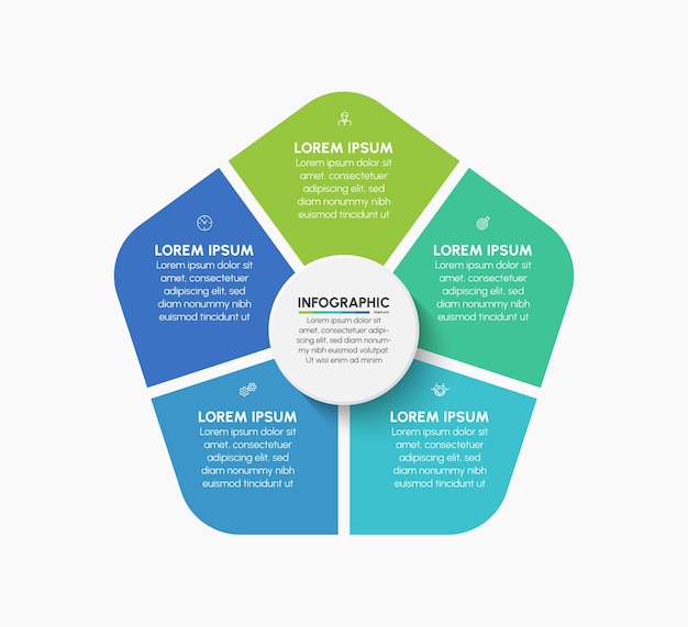 Business infographic timeline icons designed for abstract background template