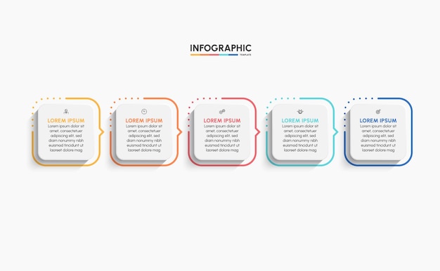 Business infographic timeline icons designed for abstract background template