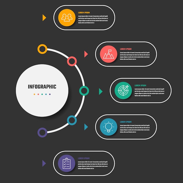 Business infographic vector design, information