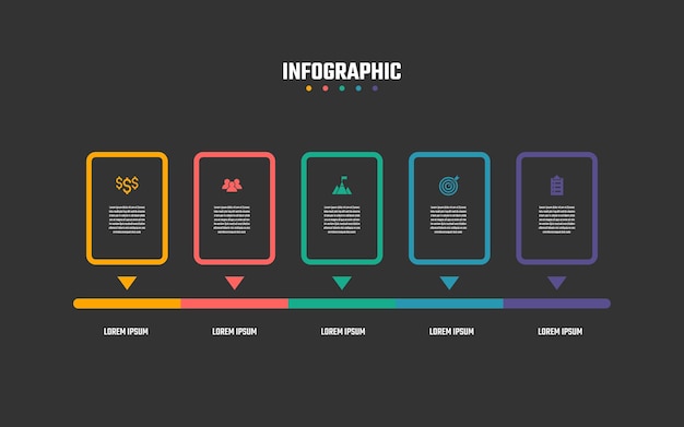 Business infographic vector design, information