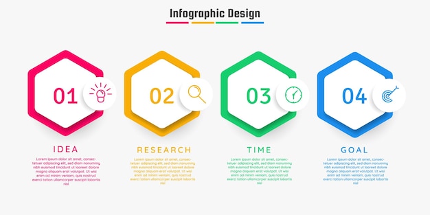 Business infographics template timeline with 4 steps options can be used for workflow diagram info chart web design vector illustration