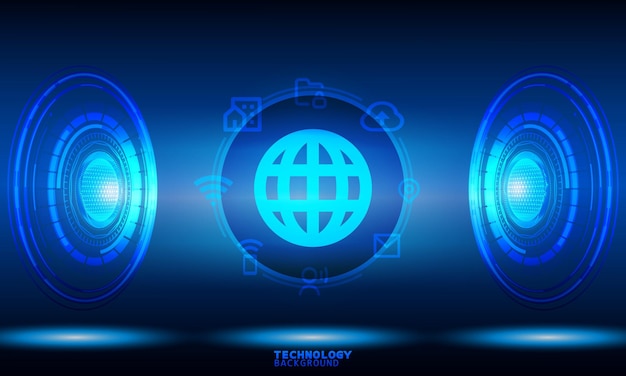 Business innovation technology concept. technology background. neon effect. circuit board concept