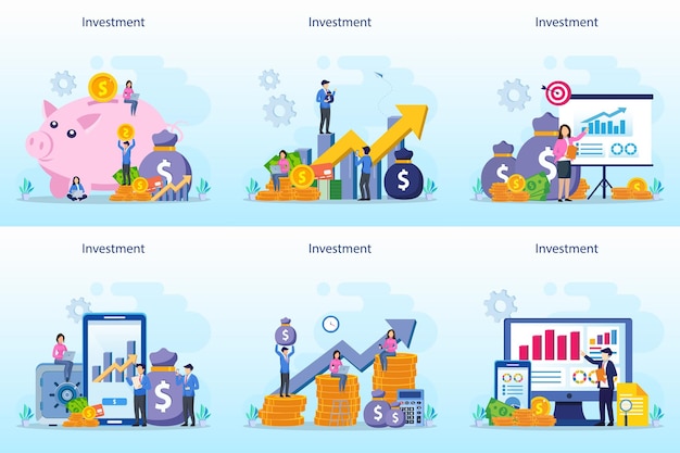 Business investment concept Financial growth rising up to success