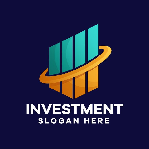 Business Investment Gradient Logo Design