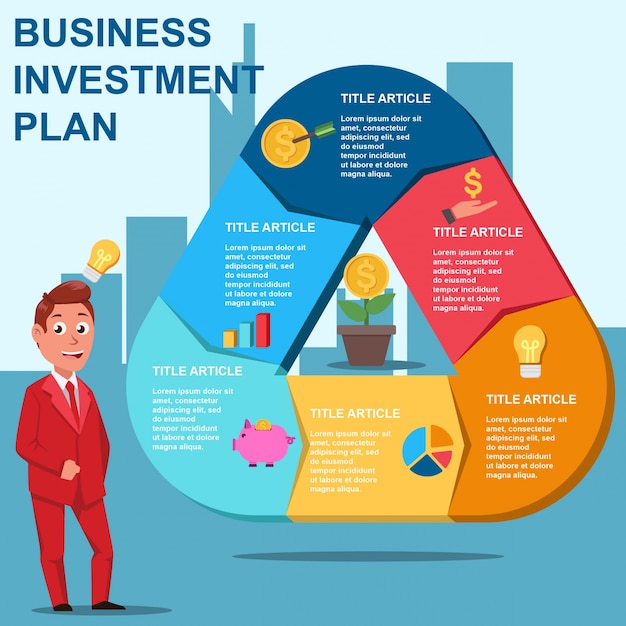 Business Investment Infographic With Businessman