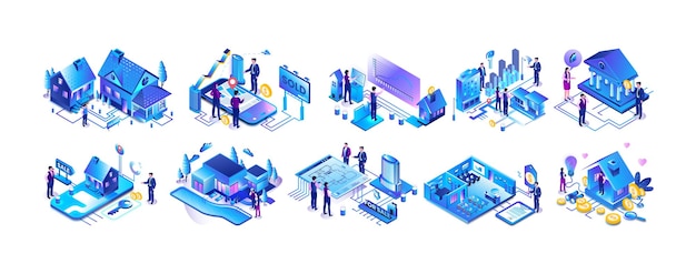 Business Isometric Vector Concept