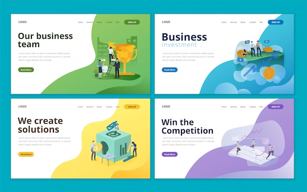 Business landing page collection template