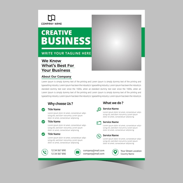 Business letterhead corporate template flyer design