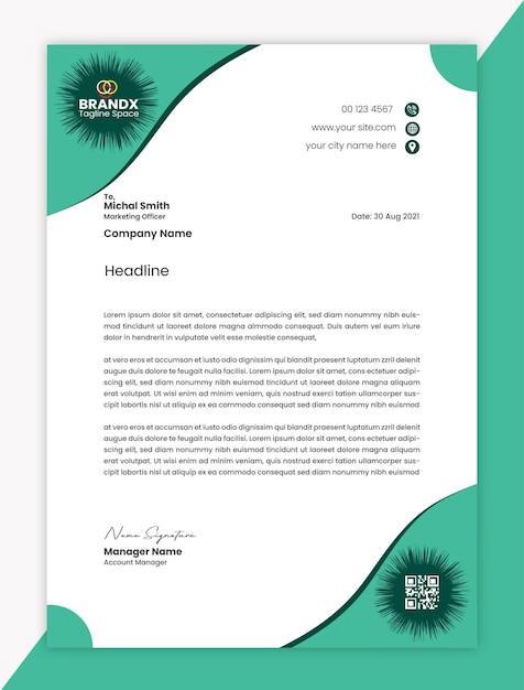 Business letterhead design template