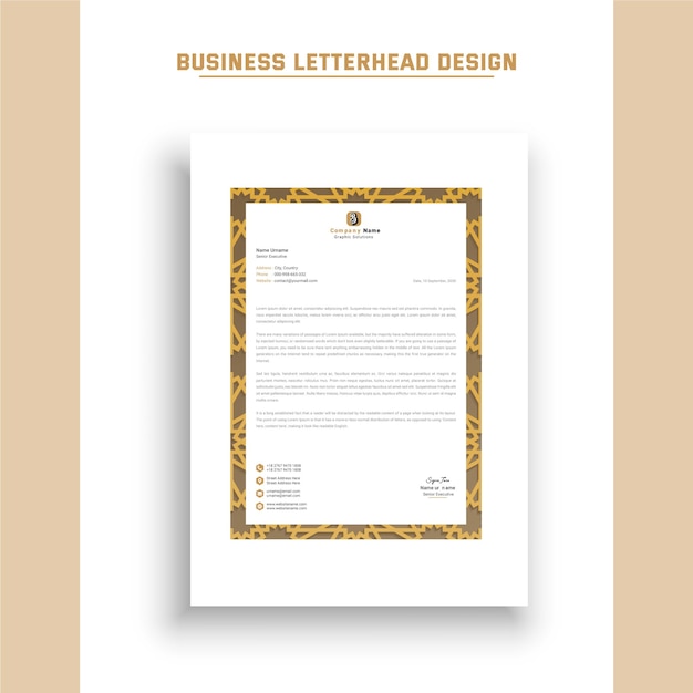 Business Letterhead Design Templates