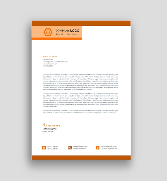 Business letterhead design with free vector