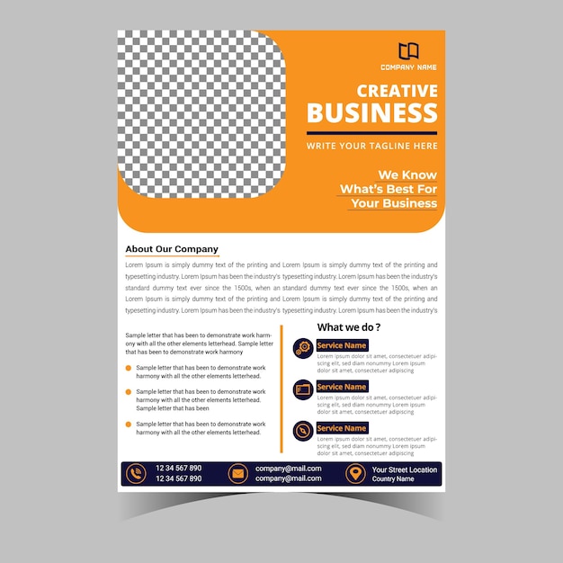 Business letterhead template corporate flyer design