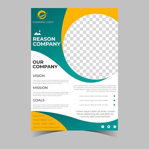 Business letterhead template corporate flyer design