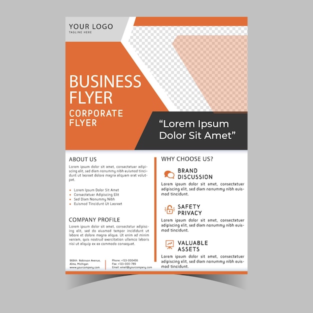 Business letterhead template corporate flyer design