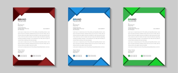 Business letterhead template design