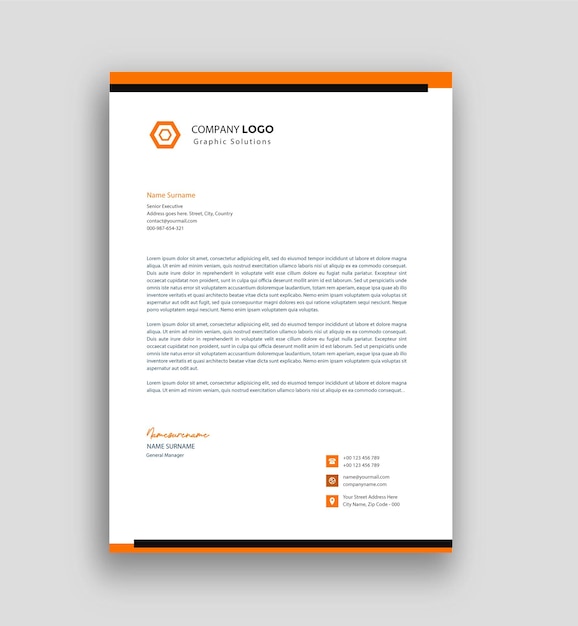 Business letterhead template Free vector