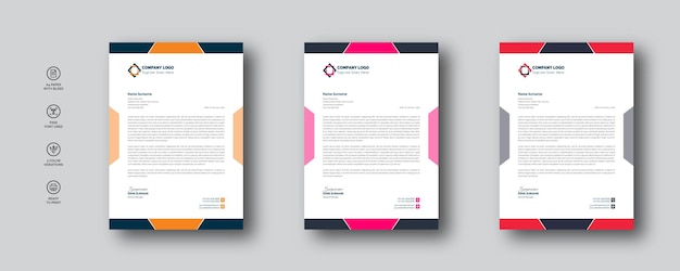 Business letterhead template set