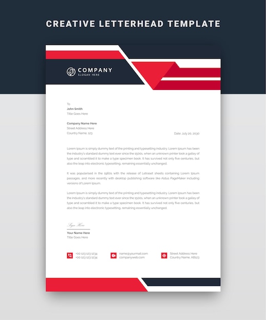 Business letterhead template