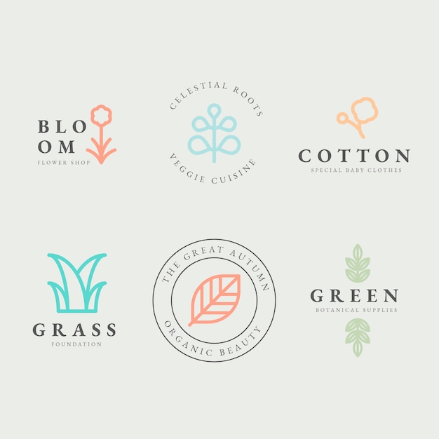 Business logo collection in minimal style