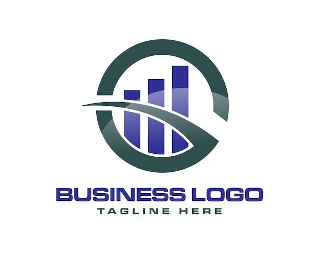 Business logo design finance marketing vector logo creation