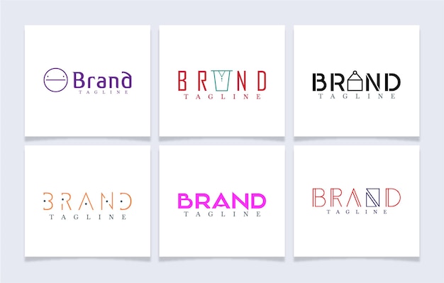 Vector business logo flat collection