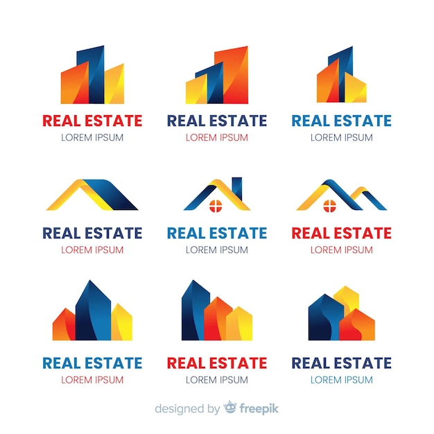 Business logo for real estate template collection