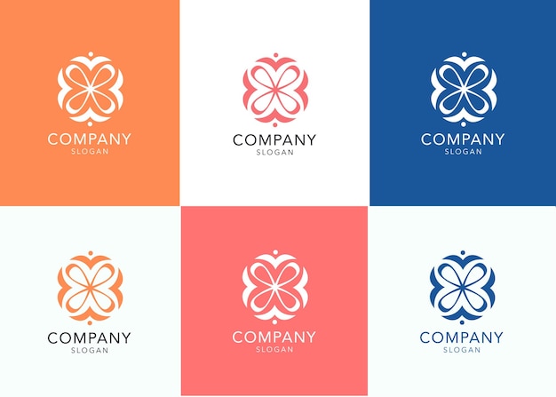 Business logo template minimal branding design vector set