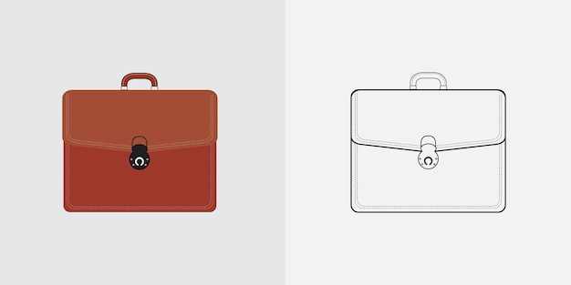 Business luxury bag and hand draw art