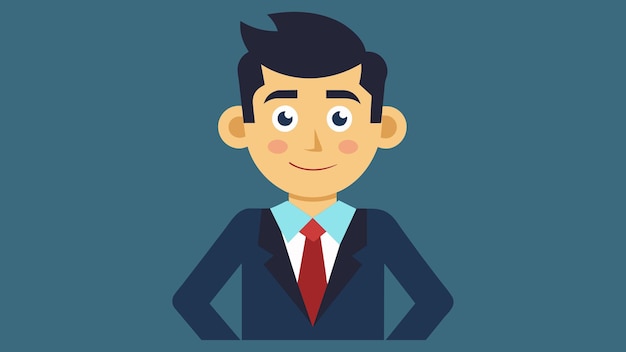 Vector business man cartoon character vector illustration