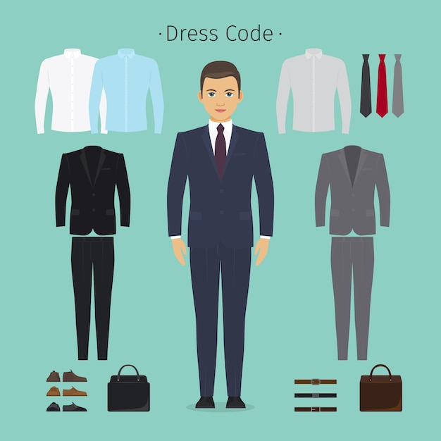 Vector business man clothes