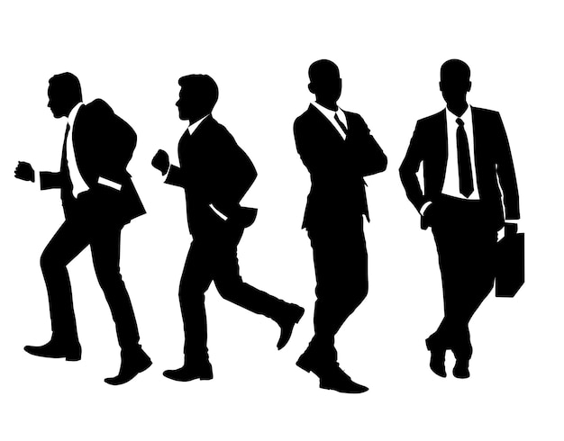 business man silhouettes packs