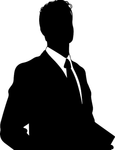 Business man vector silhouette illustration