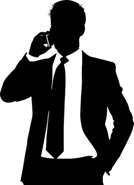 Business man vector silhouette illustration