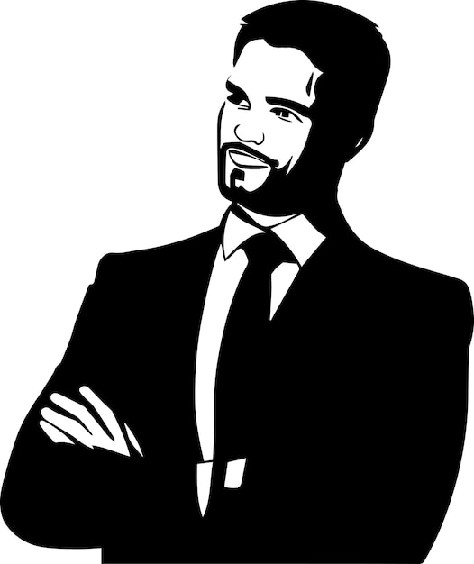 Business man vector silhouette illustration