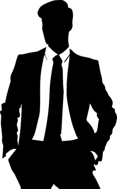 Business man vector silhouette illustration