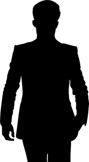 Business man vector silhouette illustration