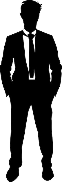 Business man vector silhouette illustration