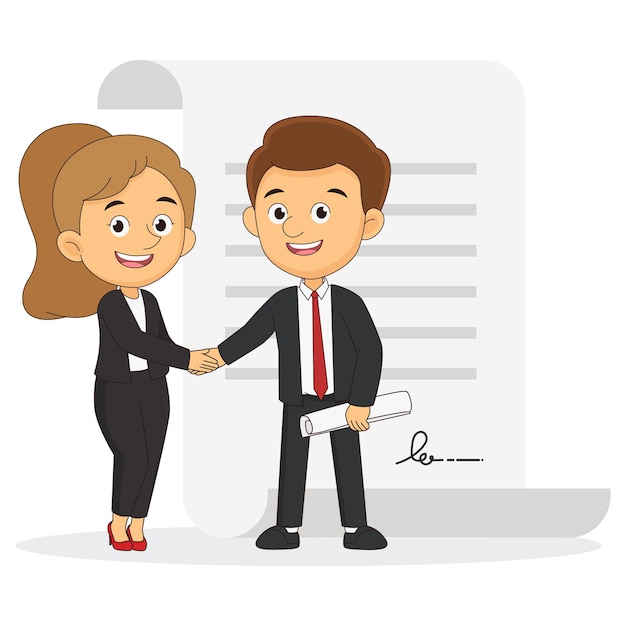 Business man and woman. Two persons are shaking hands, businessman, partners,manager