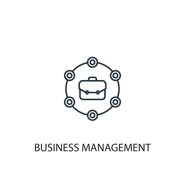 Business management concept line icon. Simple element illustration. business management concept outline symbol design. Can be used for web and mobile UI/UX