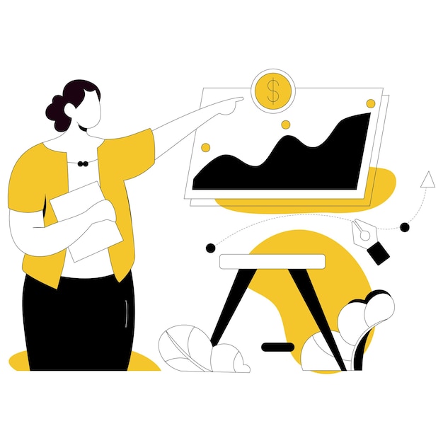 Business Management Flat Style Illustration