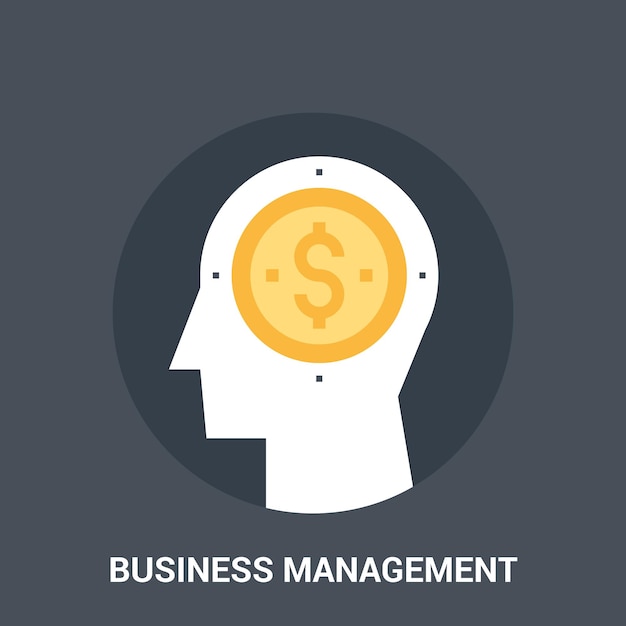 Business management icon concept