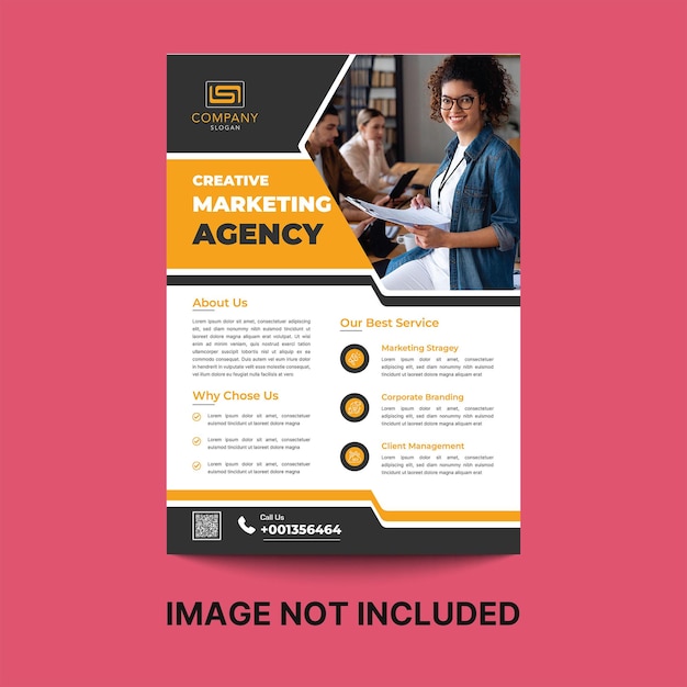 Business marketing agency flyer template